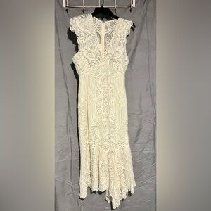 Reiss Ivory Embroidered Wedding Dress